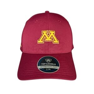 NWT - Men's Maroon Yellow Minnesota Golden Gophers Goldy Spacer Logo Flex L / XL